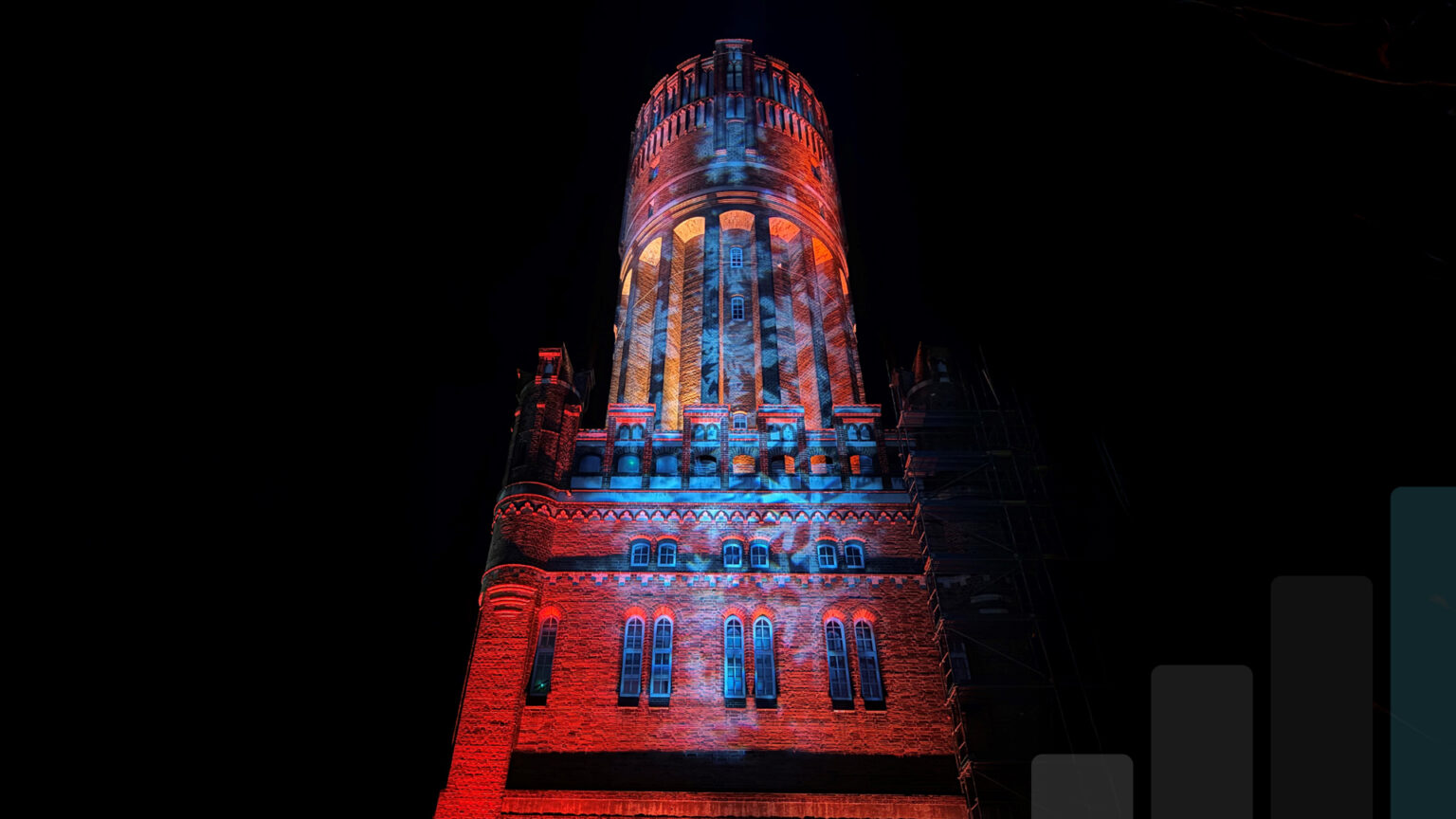 Weihnachtsbeleuchtung Wasserturm Lüneburg